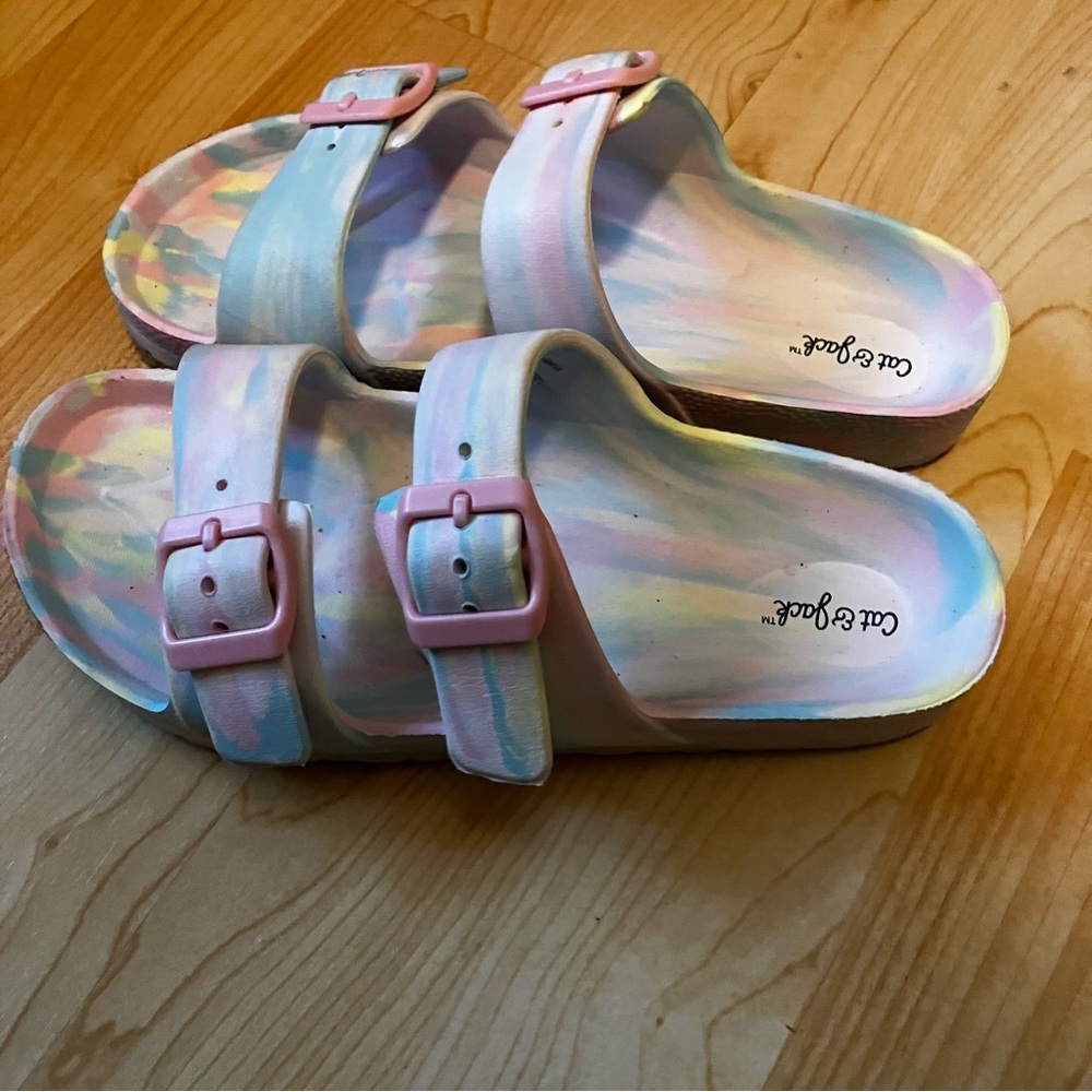 Girls Noah Contoured Footbed Sandals EUC - Picture 7 of 8